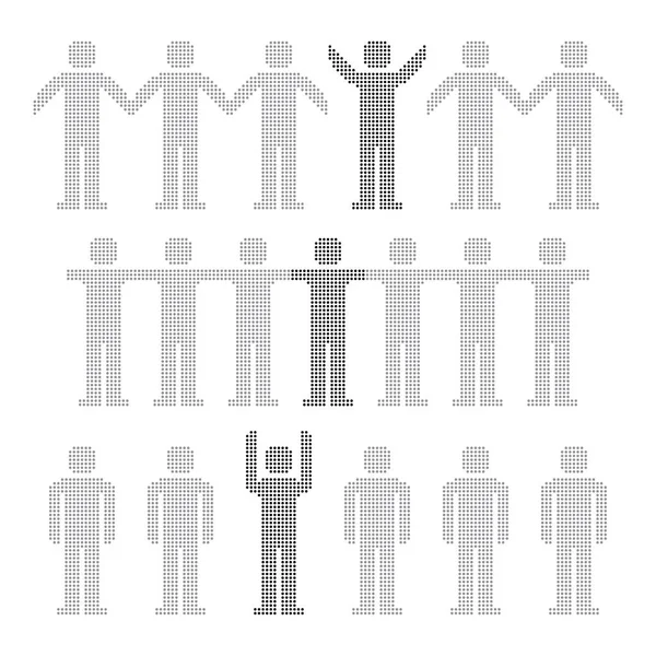 Dizi insanlar, tasarım, başarılı noktalı, kazanmak, özel kişi, iyi seçilmiş bir adam