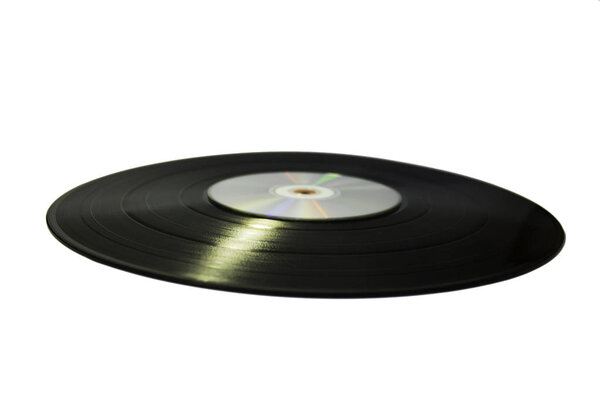 Vinyl record on an isolated background