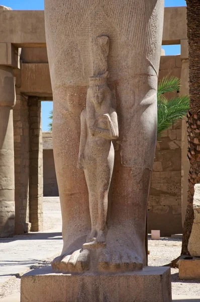 Fornlämning Den Egyptiska Prinsessan Meritamon Dotter Farao Ramses Templet Karnak — Stockfoto