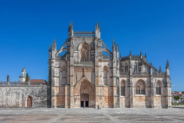 Batalha Portugal Monasterio Batalha Aka Abadía Santa Maria Vitoria Fachada —  Fotos de Stock