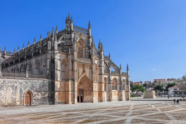 Batalha Portugalsko Klášter Batalha Aka Opatství Santa Maria Vitória Fasáda — Stock fotografie