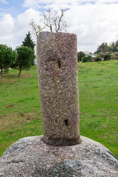 Römischer Meilenstein Der Von Den Römern Auf Den Straßen Des — Stockfoto