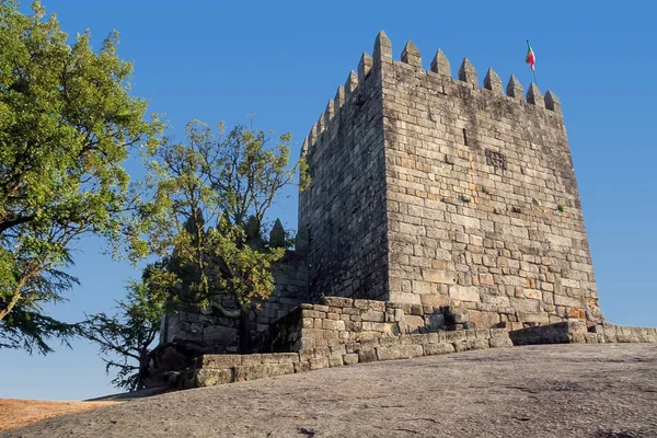 Povoa Lanhoso Portugal Conservação Castelo Onde Primeiro Rei Portugal Aprisionou — Fotografia de Stock