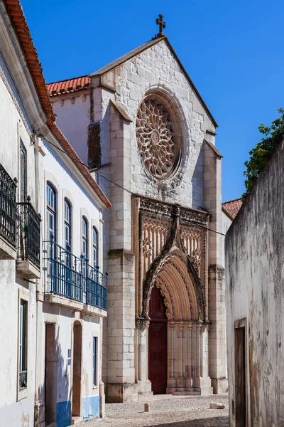 Santarém Portugal Igreja Santo Agostinho Graca Com Maior Janela Rosa — Fotografia de Stock
