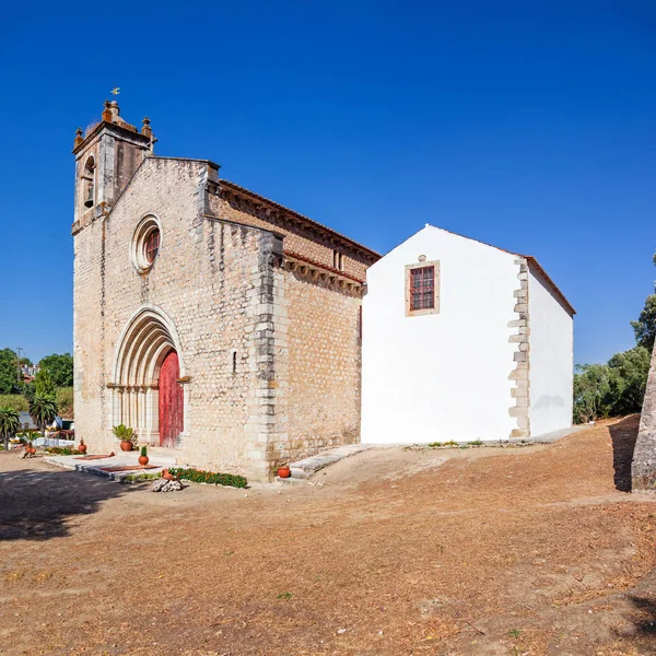 Santarém Portugal Fachada Com Portal Gótico Campanário Campanário Igreja Santa — Fotografia de Stock