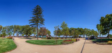 Santarem, Portugal - September 11, 2017: Jardim das Portas do Sol Garden and Belvedere or Viewpoint clipart