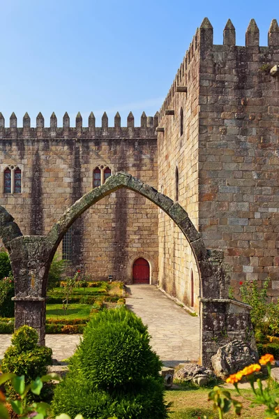 Braga Portugal Outubro 2015 Jardim Santa Bárbara Com Palácio Episcopal — Fotografia de Stock