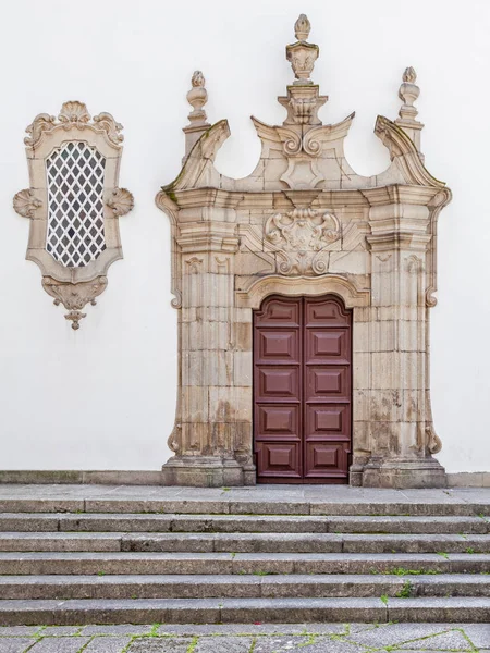 Barokní Portál Lar São Francisco Domov Důchodců Guimaraes Portugalsko — Stock fotografie