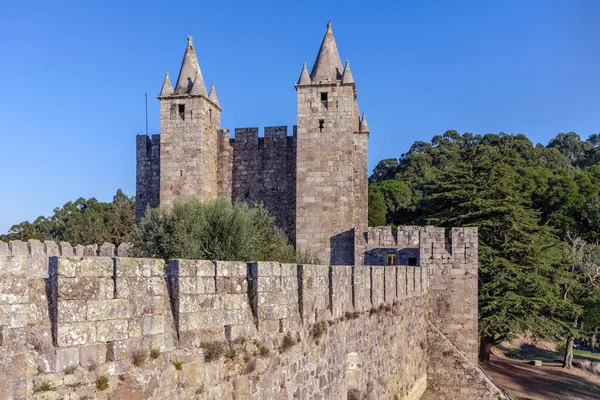 Santa Maria Feira Portugal Outubro 2017 Conservação Castelo Feira Vista — Fotografia de Stock