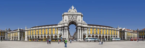 Lisboa Portugal Abril 2013 Arco Del Triunfo Que Conecta Calle — Foto de Stock