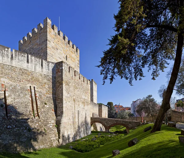Lisboa Portugal Castelo São Jorge Também Conhecido Como Castelo São — Fotografia de Stock