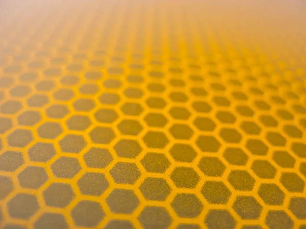 Honeycomb Bakgrundsstruktur Från Reflekterande Yta Trafikmärke — Stockfoto