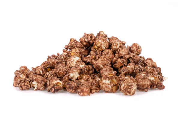 Popcorns Flavored Sweet Chocolate Mint Piled Isolated White Background — Stock Photo, Image