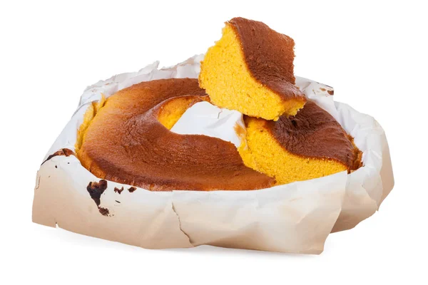 Pao Португальский Бисквитный Торт Традиционной Форме Типичными Бумажными Листами Используемыми — стоковое фото
