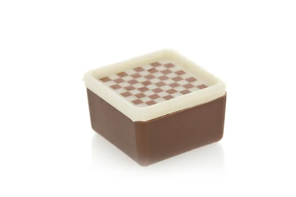 Trufa Chocolate Gourmet Isolada Fundo Branco — Fotografia de Stock