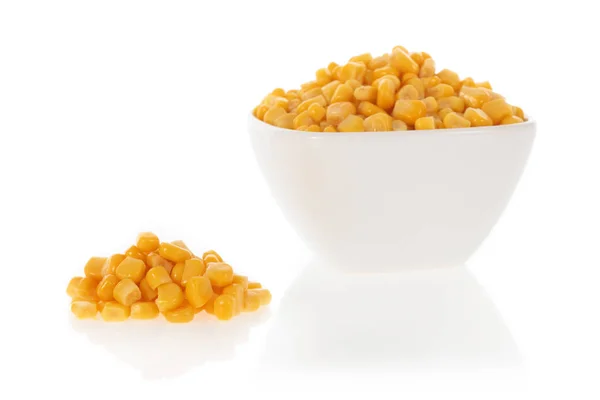 Sweet Corn Bowl Isolated White Background — Stock Photo, Image