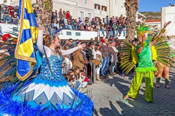 Sesimbra Portugal Februari 2015 Porta Bandeira Vlag Aan Toonder Mestre — Stockfoto