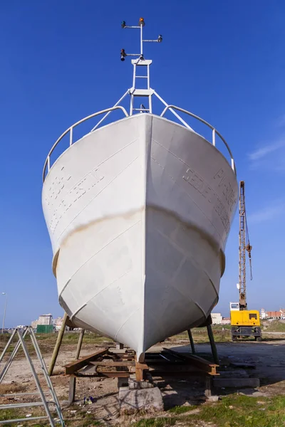 Povoa Varzim Portugal December 2015 Fishing Ship Trawler Being Built — Stock Photo, Image