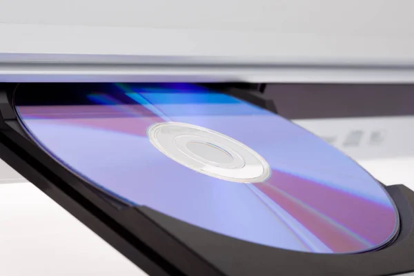 Close Dvd Player Ejecting Disc — Stock Photo, Image