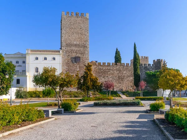 中世纪城堡的改变做的 看到从打盹 Melhores 改变广场 葡萄牙 西班牙 — 图库照片