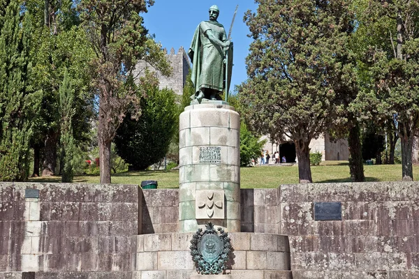 Statue Des Königs Afonso Henriques Auf Dem Heiligen Hügel Der — Stockfoto