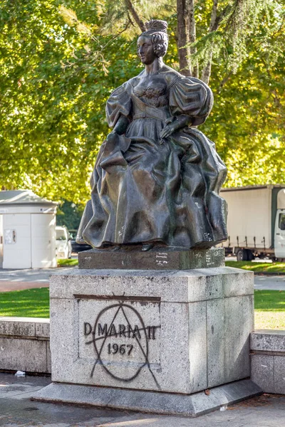 Vila Nova Famalicao Portugal September 2015 Queen Dona Maria Statue — Stock Fotó