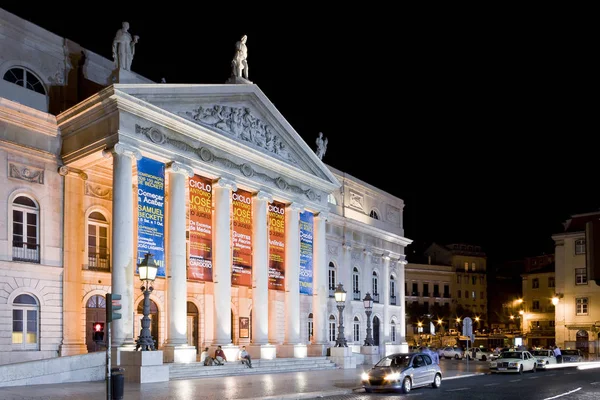 Lisboa Portugal Septiembre 2013 Teatro Nacional Doña María Plaza Rossio —  Fotos de Stock