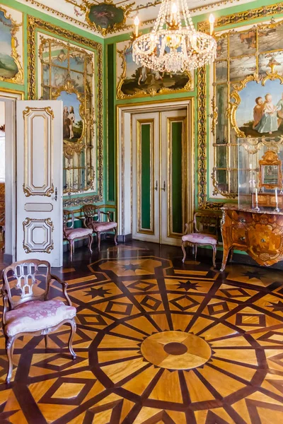 Queluz Portugal Septiembre 2015 Vestidor Reina Sala Toucador Rainha Palacio Fotos de stock libres de derechos