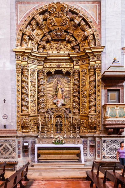 Santarem Portugal Septiembre 2015 Capilla Barroca Dorada Dedicada Nuestra Señora — Foto de Stock