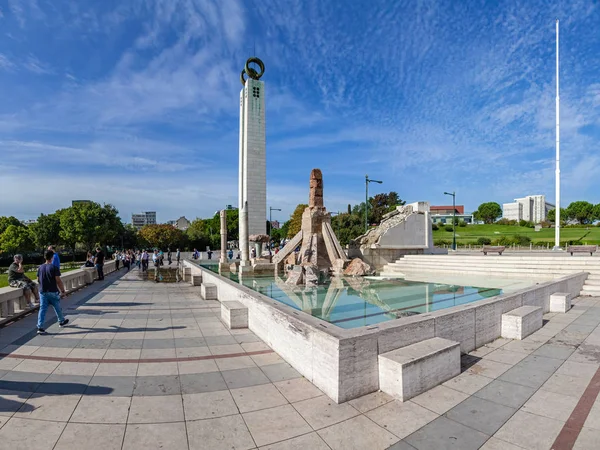 Lissabon Portugal Oktober 2016 Eduardo Vii Park Ein Umstrittenes Monument — Stockfoto