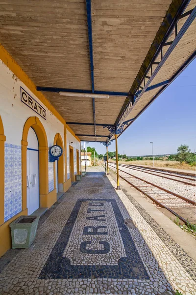 Avaktiveras Tågstationen Crato Många Inaktiverade Stationerna Inre Portugal Alentejo — Stockfoto