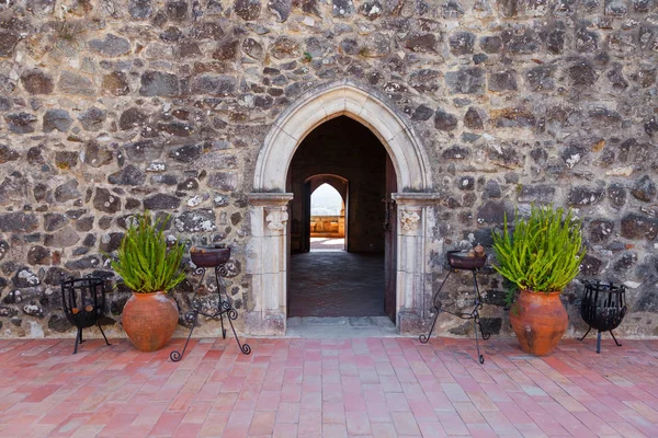 Puerta Gótica Residencia Palaciega Pacos Novos Casta Leiria Leiria Portugal — Foto de Stock