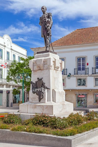 Santarem Portogallo Settembre 2015 Statua Del Visconte Bandeira Situata Nel — Foto Stock