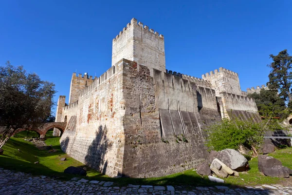 Castelo São Jorge Lisboa Portugal Área Retenção Castelejo Fosso Dos — Fotografia de Stock