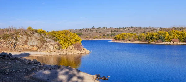 Den Kunstige Skabt Povoa Meadas Dam Castelo Vide Alentejo Portugal - Stock-foto