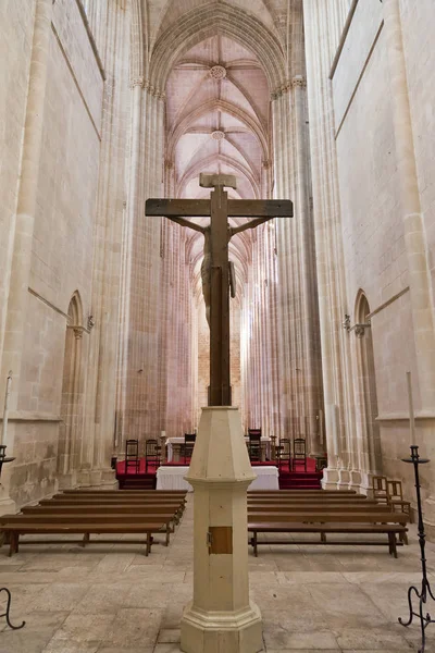 Batalha Portugal Marzo 2015 Monasterio Batalha Crucifijo Altar Visto Desde —  Fotos de Stock