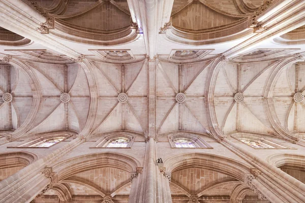 Mosteiro Batalha Teto Gótico Colunas Igreja Portugal Património Mundial Unesco — Fotografia de Stock