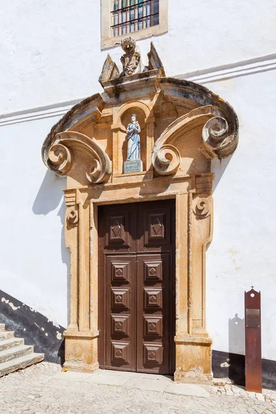 Óbidos Portugal Augusti 2015 Portal Misericordia Church Renässans Och Manierismen — Stockfoto