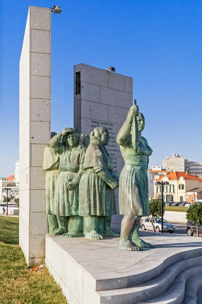 Povoa Varzim Portugal Dezember 2015 Monumento Als Peixeiras Denkmal Für — Stockfoto