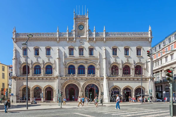 Lisboa Portugal Agosto 2014 Entrada Estación Tren Rossio Una Estación —  Fotos de Stock