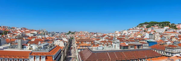Panorama Del Quartiere Baixa Lisbona Con Vista Sul Bairro Alto — Foto Stock
