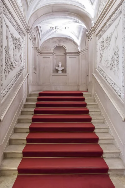 Lisboa Portugal Diciembre 2013 Noble Escalera Del Palacio Nacional Ajuda — Foto de Stock