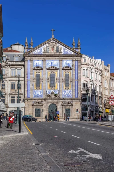 Oporto Portugal Diciembre 2014 Iglesia Santo Antonio Dos Congregados Plaza — Foto de Stock