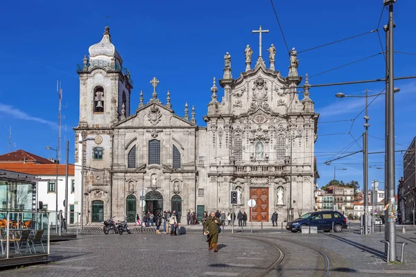 Porto Portugal Dezembro 2015 Igreja Das Carmelitas Esquerda Estilo Maneirista — Fotografia de Stock