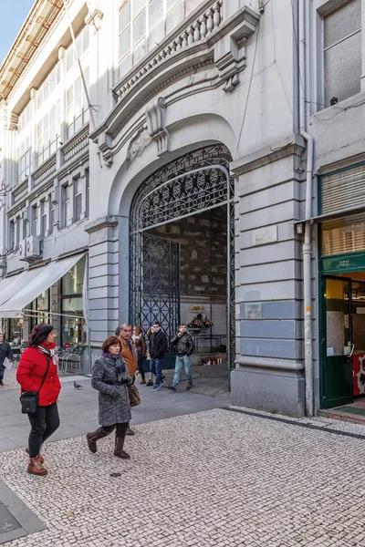 ポルト ポルトガル 2014 歴史的ボリャオン市場の入り口です 世紀の新古典主義建築 — ストック写真