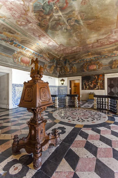Ingresso Barocco Sala Portaria Con Grande Leggio Del Monastero San — Foto Stock