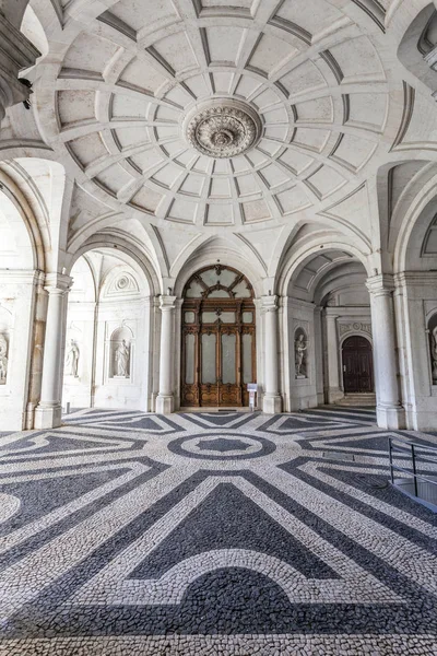 Entrada Para Visitantes Palácio Nacional Ajuda Lisboa Portugal Palácio Real — Fotografia de Stock