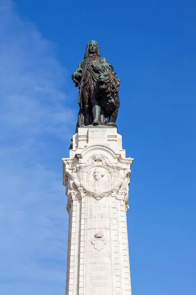 Marques Pombal Square Monument Lisbon Placed Center Busiest Roundabout Portugal — Stock Photo, Image