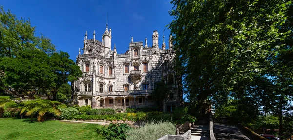 Sintra Portugalsko Červenec 2015 Fasáda Regaleira Palác Zahrady Neo Manuelský — Stock fotografie