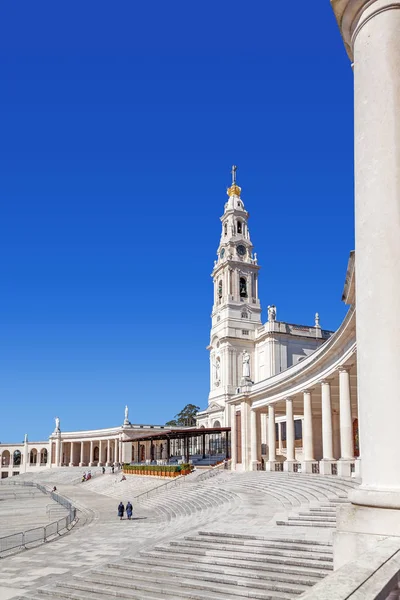 Santuario Fátima Portugal Santuario Fátima Basílica Nossa Senhora Rosario Columnata Fotos de stock